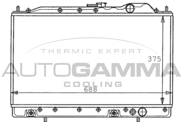 AUTOGAMMA Радиатор, охлаждение двигателя 100586