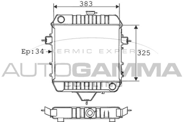 AUTOGAMMA Радиатор, охлаждение двигателя 100713