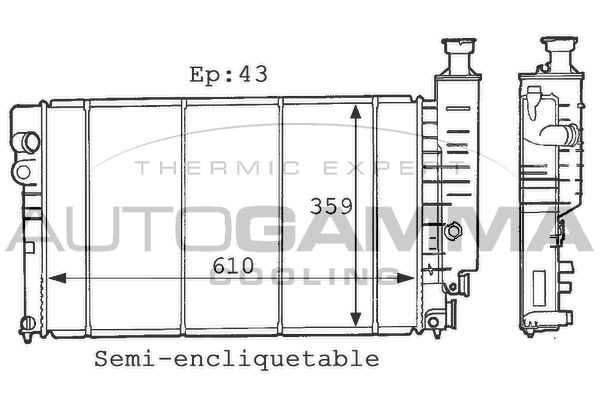 AUTOGAMMA radiatorius, variklio aušinimas 100767