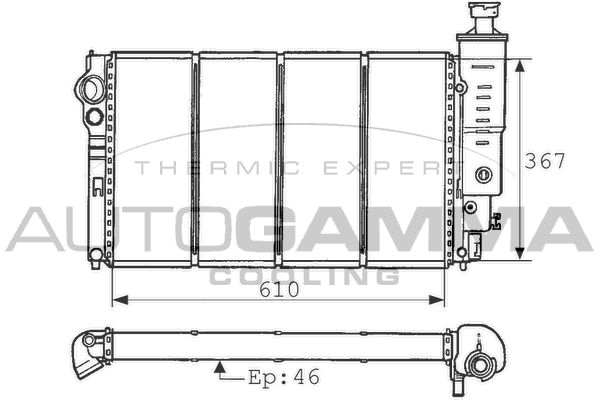 AUTOGAMMA Радиатор, охлаждение двигателя 100773