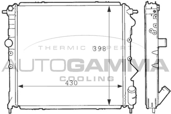 AUTOGAMMA Радиатор, охлаждение двигателя 100886