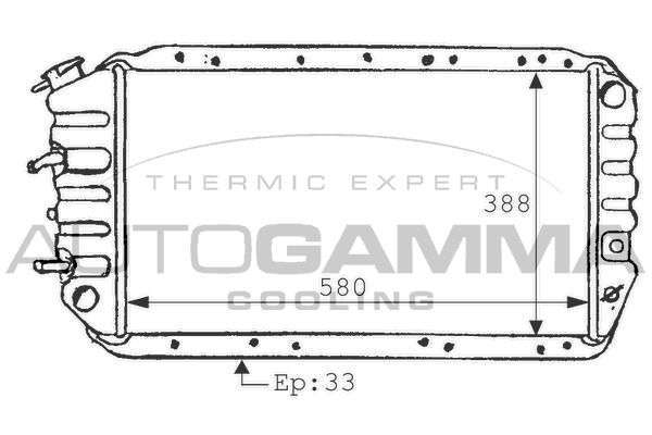 AUTOGAMMA Радиатор, охлаждение двигателя 100972