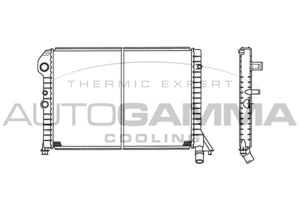 AUTOGAMMA Радиатор, охлаждение двигателя 101107