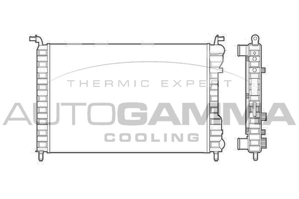 AUTOGAMMA Радиатор, охлаждение двигателя 101188