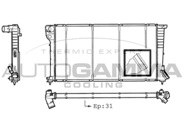 AUTOGAMMA Радиатор, охлаждение двигателя 101304