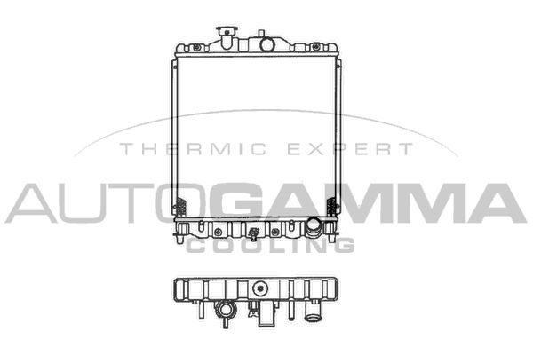 AUTOGAMMA Радиатор, охлаждение двигателя 102112