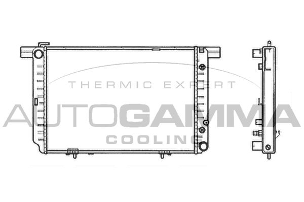 AUTOGAMMA Радиатор, охлаждение двигателя 102159