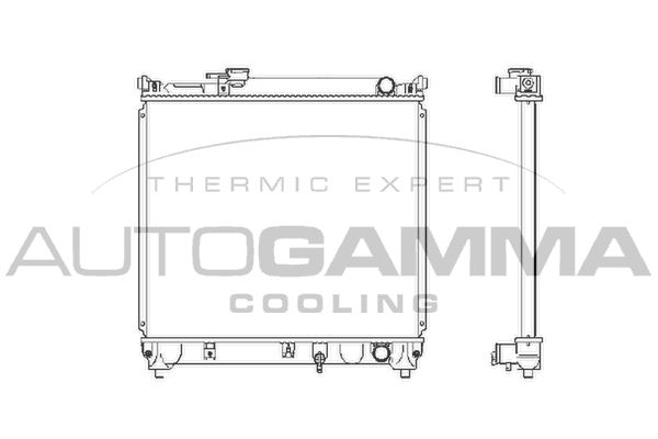 AUTOGAMMA Радиатор, охлаждение двигателя 102343