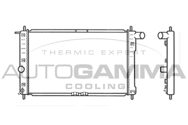 AUTOGAMMA Радиатор, охлаждение двигателя 102587