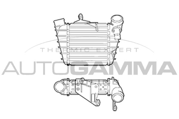 AUTOGAMMA tarpinis suslėgto oro aušintuvas, kompresorius 103366