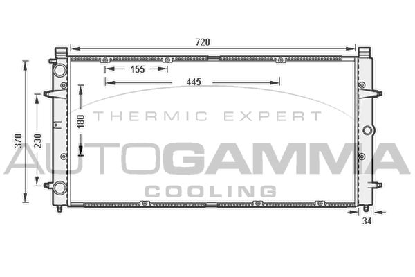AUTOGAMMA Радиатор, охлаждение двигателя 103376