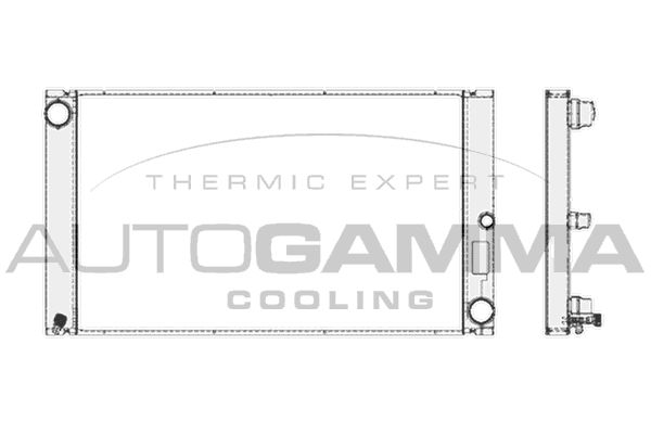 AUTOGAMMA Радиатор, охлаждение двигателя 103392