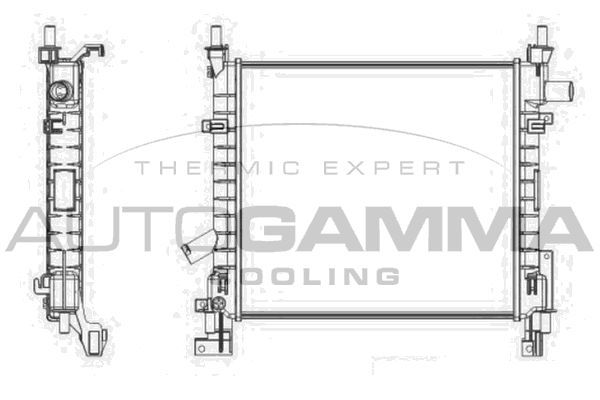 AUTOGAMMA Радиатор, охлаждение двигателя 103429