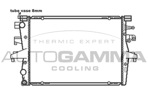 AUTOGAMMA Радиатор, охлаждение двигателя 103543
