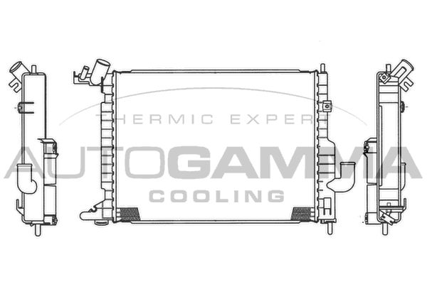 AUTOGAMMA radiatorius, variklio aušinimas 103600