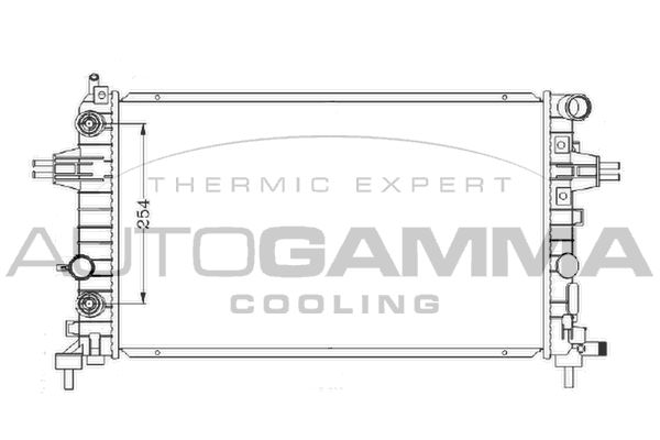 AUTOGAMMA Радиатор, охлаждение двигателя 103627