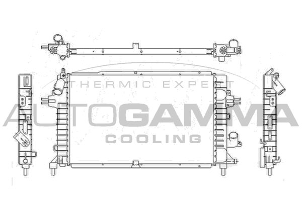 AUTOGAMMA Радиатор, охлаждение двигателя 103631