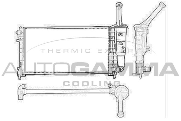 AUTOGAMMA radiatorius, variklio aušinimas 103758