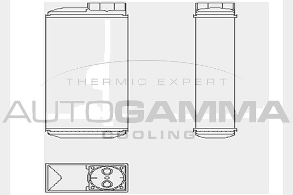 AUTOGAMMA Теплообменник, отопление салона 103981