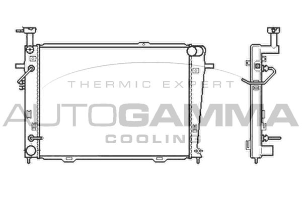 AUTOGAMMA radiatorius, variklio aušinimas 104012