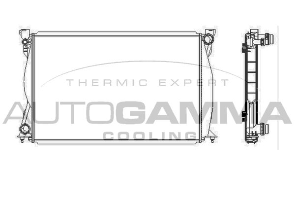 AUTOGAMMA Радиатор, охлаждение двигателя 104029