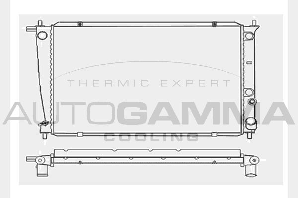 AUTOGAMMA Радиатор, охлаждение двигателя 104046