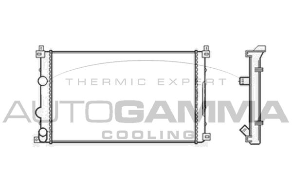 AUTOGAMMA Радиатор, охлаждение двигателя 104117