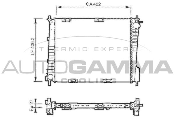 AUTOGAMMA Радиатор, охлаждение двигателя 104220