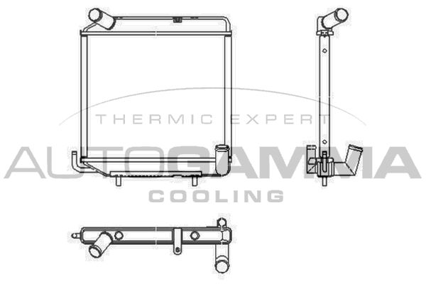 AUTOGAMMA Радиатор, охлаждение двигателя 104223