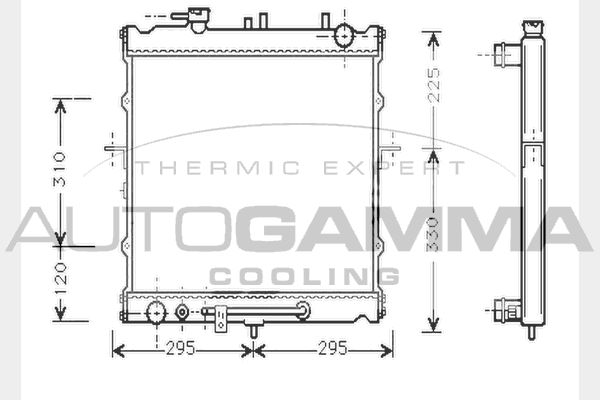 AUTOGAMMA Радиатор, охлаждение двигателя 104277