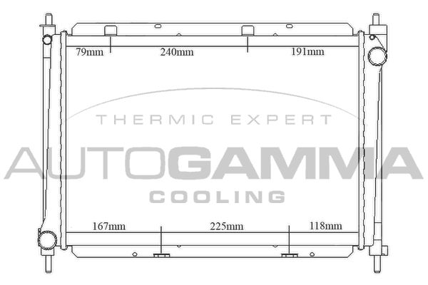 AUTOGAMMA Радиатор, охлаждение двигателя 104297