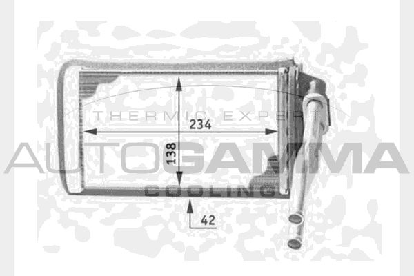 AUTOGAMMA Теплообменник, отопление салона 104326