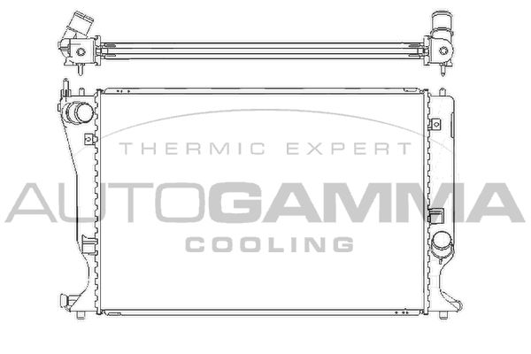 AUTOGAMMA Радиатор, охлаждение двигателя 104427