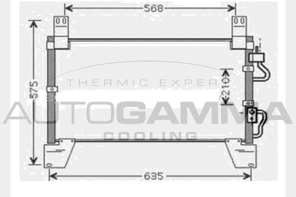 AUTOGAMMA Конденсатор, кондиционер 104442