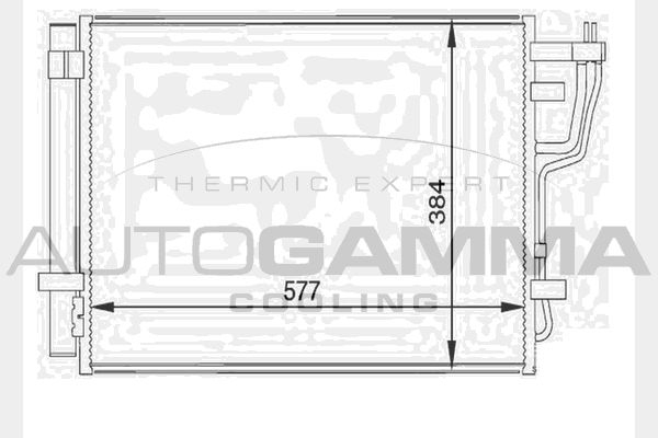 AUTOGAMMA Конденсатор, кондиционер 104455