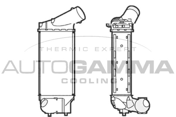 AUTOGAMMA tarpinis suslėgto oro aušintuvas, kompresorius 104490