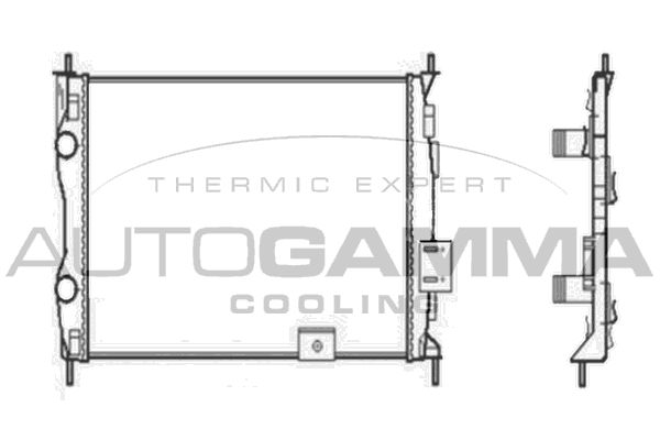 AUTOGAMMA Радиатор, охлаждение двигателя 104528