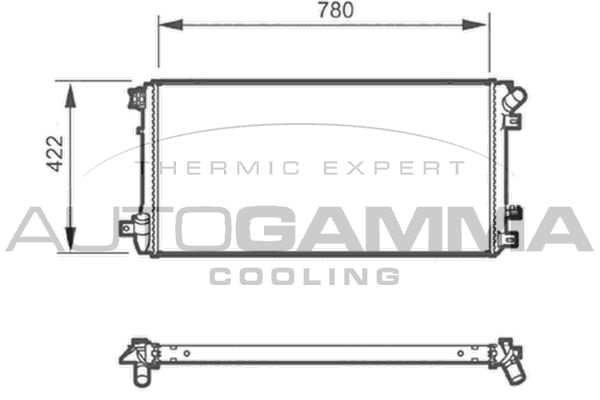 AUTOGAMMA Радиатор, охлаждение двигателя 104559