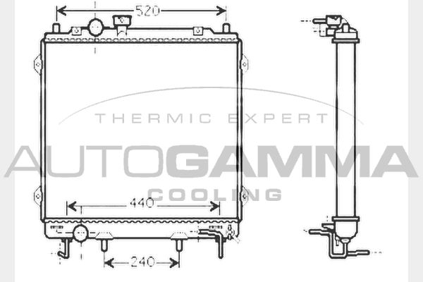 AUTOGAMMA radiatorius, variklio aušinimas 104647