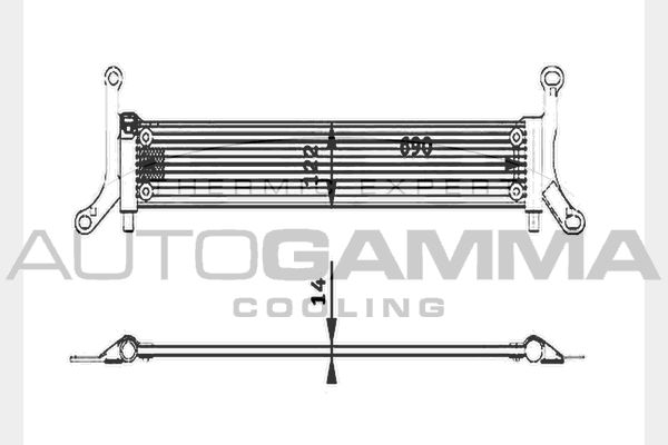 AUTOGAMMA radiatorius, variklio aušinimas 104750