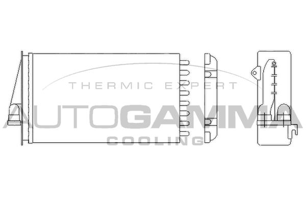 AUTOGAMMA Теплообменник, отопление салона 104936