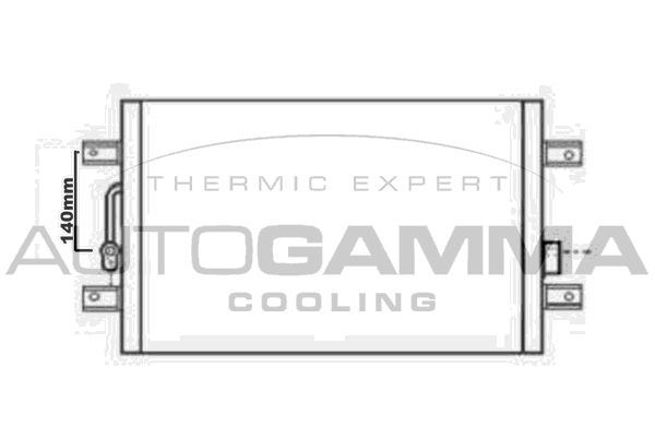 AUTOGAMMA Конденсатор, кондиционер 104948