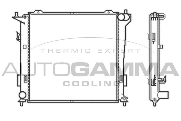 AUTOGAMMA Радиатор, охлаждение двигателя 105049
