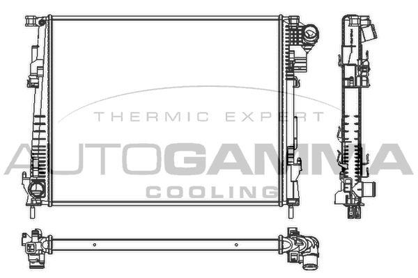 AUTOGAMMA Радиатор, охлаждение двигателя 105143