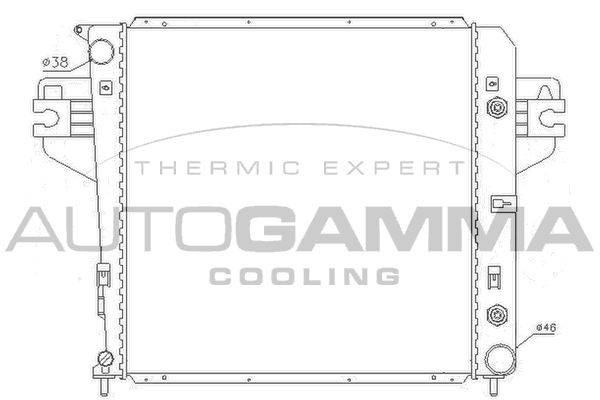 AUTOGAMMA Радиатор, охлаждение двигателя 105307