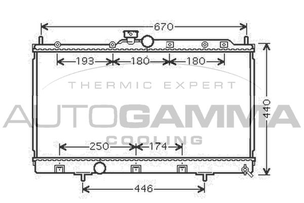 AUTOGAMMA Радиатор, охлаждение двигателя 105316