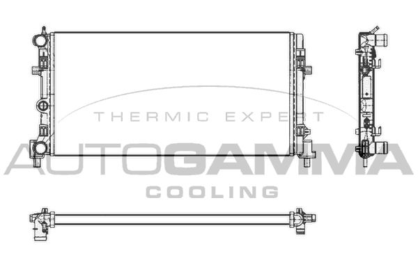 AUTOGAMMA Радиатор, охлаждение двигателя 105400