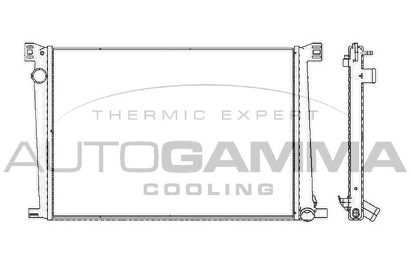 AUTOGAMMA Радиатор, охлаждение двигателя 105416