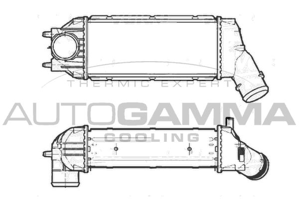 AUTOGAMMA tarpinis suslėgto oro aušintuvas, kompresorius 105426