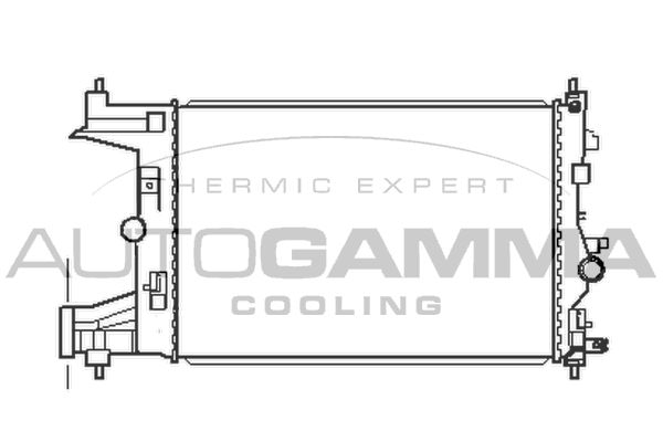 AUTOGAMMA Радиатор, охлаждение двигателя 105446